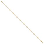 14K Polished Disc 9-Station Plus Extender - Total Anklet - Image 2