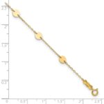 14K Polished Disc 9-Station Plus Extender - Total Anklet - Image 5