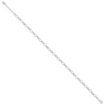 14k White Gold Fancy Figaro Link Plus Extender - Total Anklet - Image 2