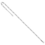 14k White Gold Fancy Figaro Link Plus Extender - Total Anklet - Image 5