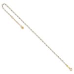 14K Two-tone Chain with Mirror Beads Plus Extender - Total Anklet - Image 7