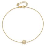 14k Ships Wheel Plus Extender - Total Anklet - Image 4