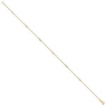 14K Two-Tone Polished Stars 5-Station Plus Extender - Total Anklet - Image 2