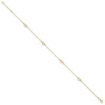 14K Open Hearts 4-Station Plus Extender - Total Anklet - Image 2