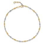 14K Two-tone Diamond-cut Infinity Link Plus Extender - Total Anklet - Image 4