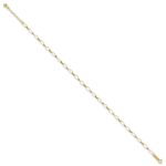 14k Two-tone Twisted Links and Mirror Beads Plus Extender - Total Anklet - Image 2