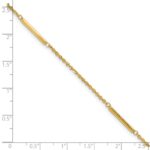 14k Cable Chain and Bar 3-Station Plus Extender - Total Anklet - Image 6