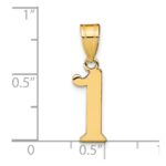 14k Polished Number 1 Pendant - Image 4