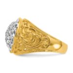 IBGoodman 14k Two-Tone 1 carat Lab Grown Diamond VS/SI+ G+ Complete Men's Cluster Ring - Image 3