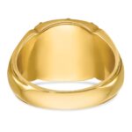 IBGoodman 10k Men's Polished and Textured with Multi-color Enamel Knights Templar Masonic Ring - Image 5