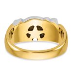 IBGoodman 14k Two-tone Men's Polished with Multi-color Enamel and Diamond Masonic Shriner's Ring - Image 5