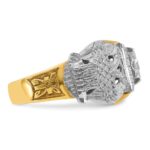 IBGoodman 14k Two-tone Men's Polished and Textured 32nd Degree Scottish Rite Masonic Ring Mounting - Image 7