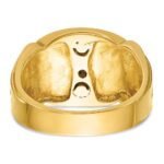 IBGoodman 14k Two-tone Men's Polished and Textured Blue Lodge Master Masonic Ring Mounting - Image 5