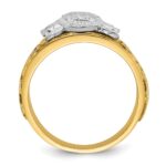 IBGoodman 14k Two-tone Men's Polished and Textured with Multi-color Enamel Active 33rd Degree Masonic Ring - Image 2