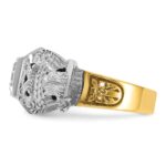 IBGoodman 10k Two-tone Men's Polished and Textured 32nd Degree Scottish Rite Masonic Ring Mounting - Image 3