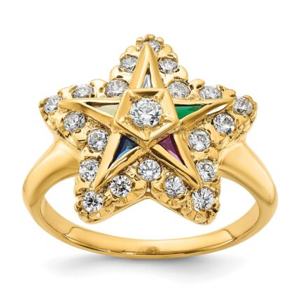 IBGoodman 10k Women's Polished Eastern Star Masonic Ring Mounting