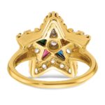IBGoodman 10k Women's Polished Eastern Star Masonic Ring Mounting - Image 5