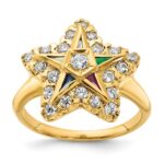 IBGoodman 14k Women's Polished Eastern Star Masonic Ring Mounting