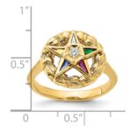 IBGoodman 14k Women's Polished and Textured Eastern Star Masonic Ring Mounting - Image 7