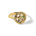 IBGoodman 14k Women's Polished and Textured Eastern Star Masonic Ring Mounting - Image 9
