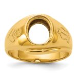 IBGoodman 14k Men's Polished and Grooved Blue Lodge Master Masonic Ring Mounting