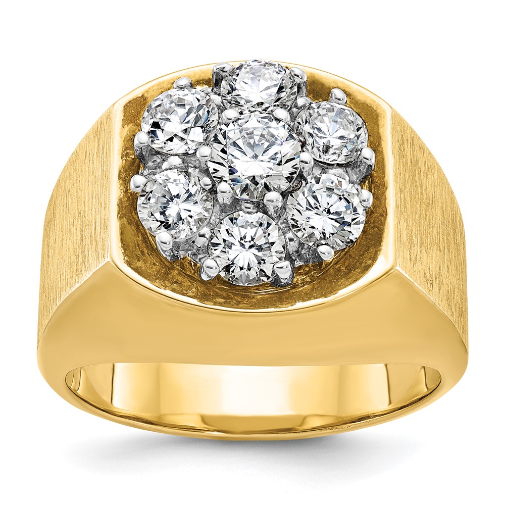 B04345-4YWAA.jpg IBGoodman 14k Two-tone Men's Polished and Satin Round Cluster Ring Mounting - Image 1
