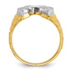 14k Two-tone IBGoodman Men's Horseshoe Diamond Ring Mounting - Image 2