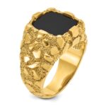 10k IBGoodman Men's Onyx Nugget Complete Ring - Image 6