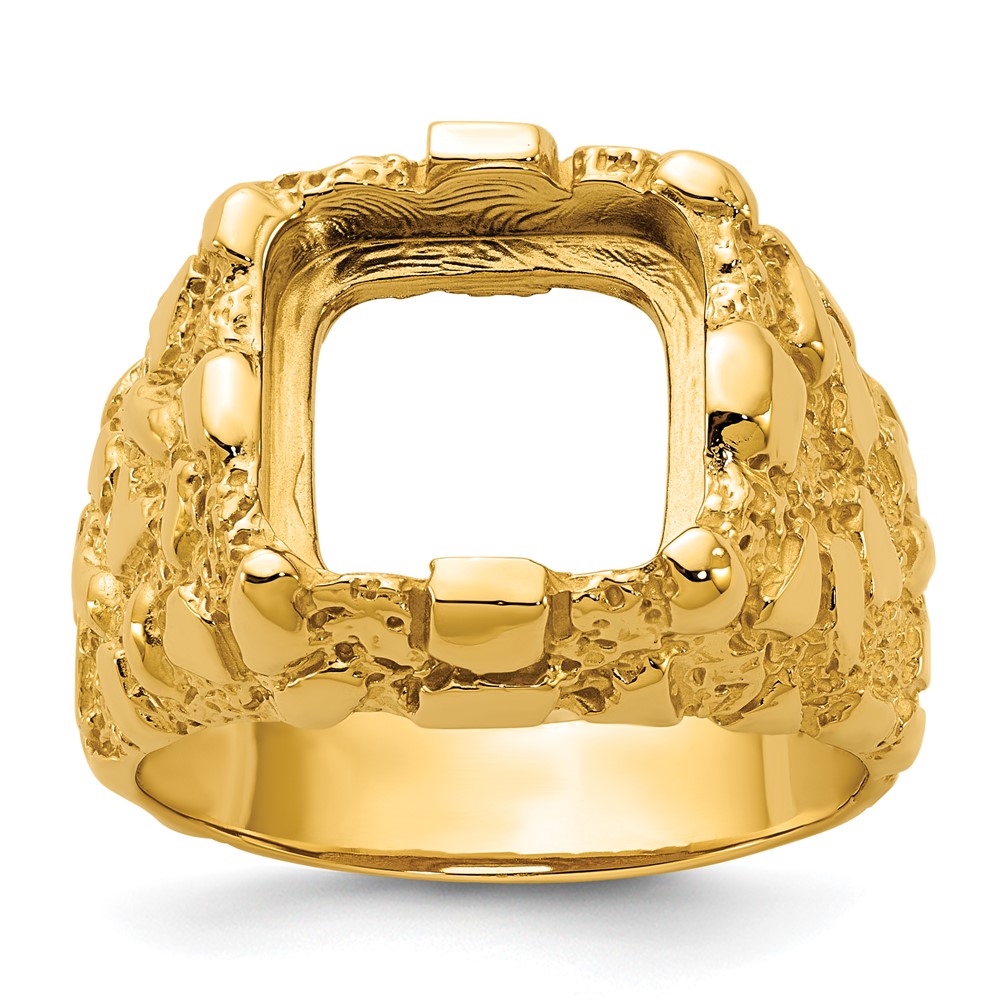 B05245-4Y.jpg 14k IBGoodman Men's Onyx Nugget Ring Mounting - Image 1