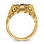 14k IBGoodman Men's Onyx Nugget Complete Ring - Image 2