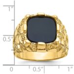 14k IBGoodman Men's Onyx Nugget Complete Ring - Image 3