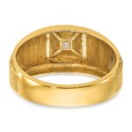 14k Two-tone IBGoodman Men's Polished and Satin 1/6 carat Diamond Complete Ring - Image 7