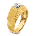 14k Two-tone IBGoodman Men's Polished and Satin Diamond Ring Mounting - Image 8
