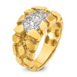 14k IBGoodman Men's Cluster 1/2 carat Diamond Nugget Complete Ring - Image 8