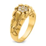 10k IBGoodman Men's Cluster Diamond Nugget Complete Ring - Image 6