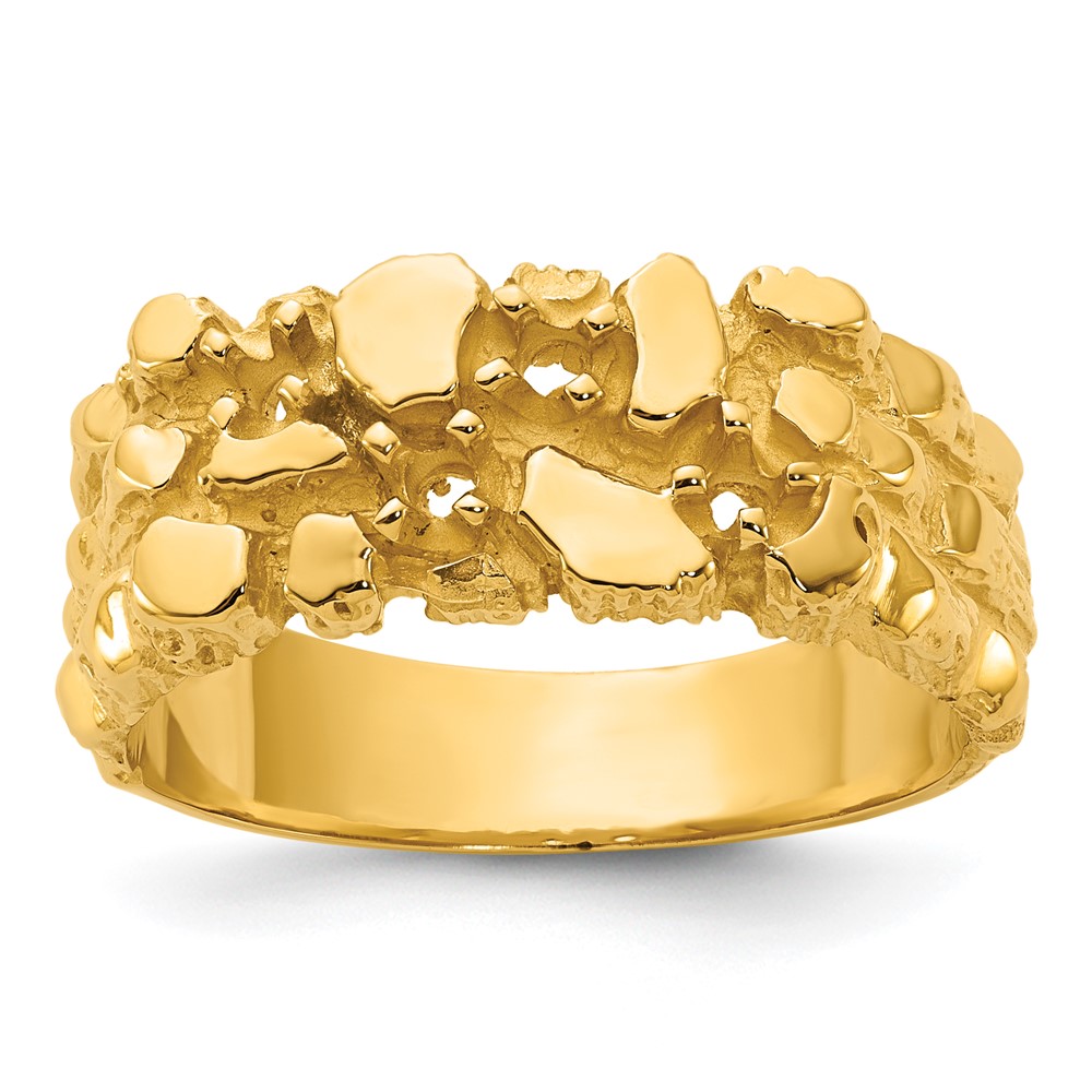 B09706-4Y.jpg 14k IBGoodman Men's Diamond Nugget Ring Mounting - Image 1