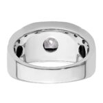 IBGoodman 14k White Gold 1 carat Lab Grown Diamond VS/SI+ G+ Complete Men's Ring - Image 5