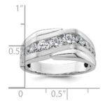 IBGoodman 14k White Gold 1 3/8 carat Lab Grown Diamond VS/SI+ G+ Complete Satin Men's Ring - Image 7
