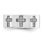 IBGoodman 14k White Gold 1/5 carat Lab Grown Diamond VS/SI+ G+ Complete Cross Men's Ring - Image 4