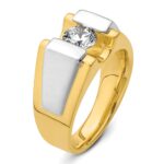 IBGoodman 14k Two-Tone Polished and Satin Men's Ring Mounting - Image 6