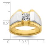 IBGoodman 14k Two-Tone Polished and Satin Men's Ring Mounting - Image 7