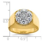 IBGoodman 14k Two-Tone 1 3/8 carat Lab Grown Diamond VS/SI+ G+ Complete Men's Cluster Ring - Image 7