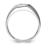 IBGoodman 14k White Gold with Black Rhodium 1/2 carat Lab Grown Diamond VS/SI+ G+ Complete Satin Men's Ring - Image 2