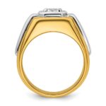 IBGoodman 14k Two-tone 1 carat Lab Grown Diamond VS/SI+ G+ Complete Polished Men's Ring - Image 2