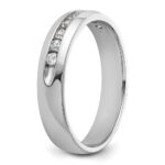 IBGoodman 14k White Gold 1/4 carat Lab Grown Diamond VS/SI+ G+ Nine Stone Complete Polished Men's Ring - Image 6