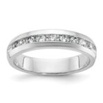 IBGoodman 14k White Gold 1/2 carat Lab Grown Diamond VS/SI+ G+ Nine Stone Complete Polished Men's Ring