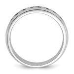 IBGoodman 14k White Gold 1/2 carat Lab Grown Diamond VS/SI+ G+ Nine Stone Complete Polished Men's Ring - Image 2
