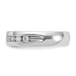 IBGoodman 14k White Gold 1/2 carat Lab Grown Diamond VS/SI+ G+ Nine Stone Complete Polished Men's Ring - Image 3