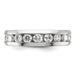 IBGoodman 14k White Gold 1 carat Lab Grown Diamond VS/SI+ G+ Nine Stone Complete Polished Men's Ring - Image 4
