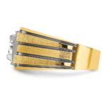 IBGoodman 14k Two Tone with Black Rhodium 1 carat Lab Grown Diamond VS/SI+ G+ Complete Polished and Satin Men's Ring - Image 3